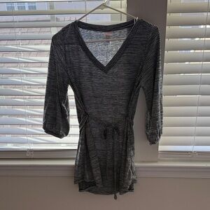 Isabel Maternity by Ingrid & Isabel Black and White Striped Tunic